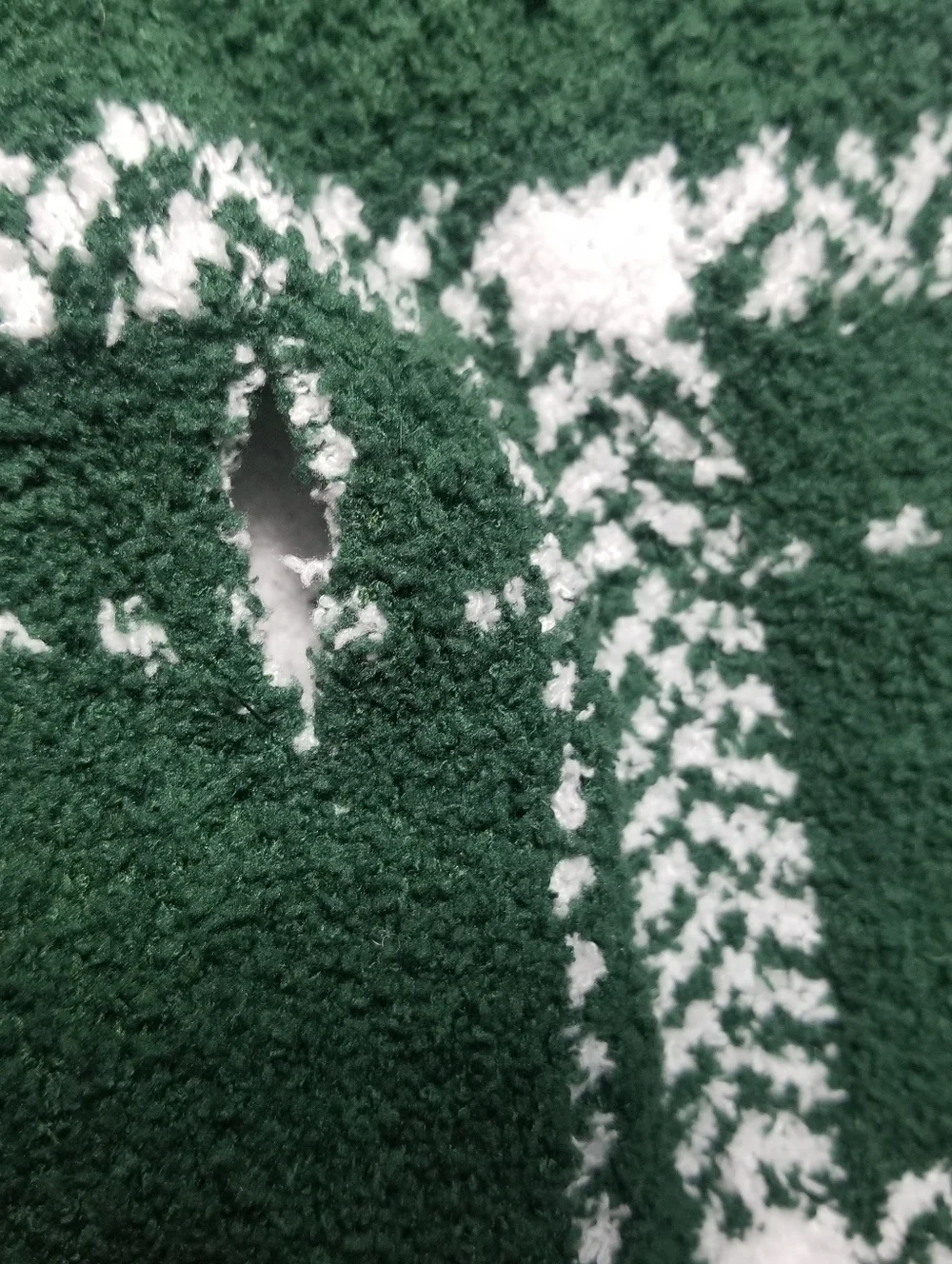 TOMMY BAHAMA DOG COZY GREEN AND WHITE KNIT NECK WARMER SWEATER SIZE SMALL